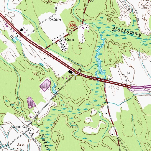 Topographic Map of Tavern School (historical), VA