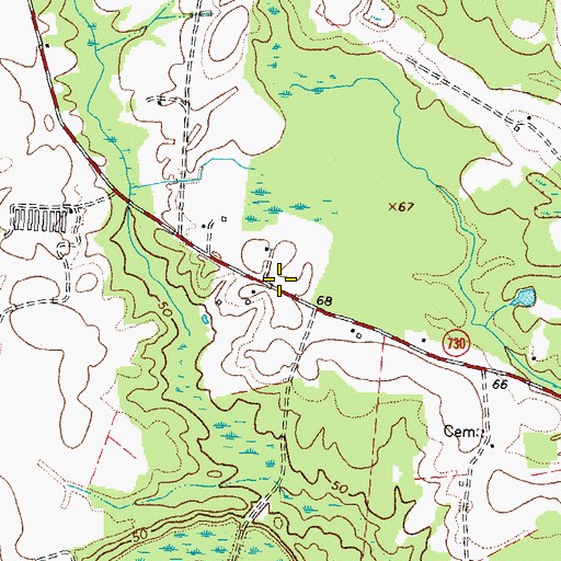 Topographic Map of White School (historical), VA