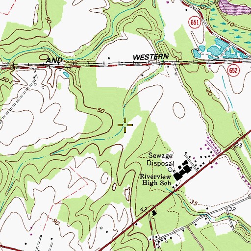 Topographic Map of Whitehouse Swamp (historical), VA