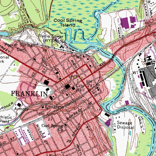Topographic Map of Raiford Hospital (historical), VA
