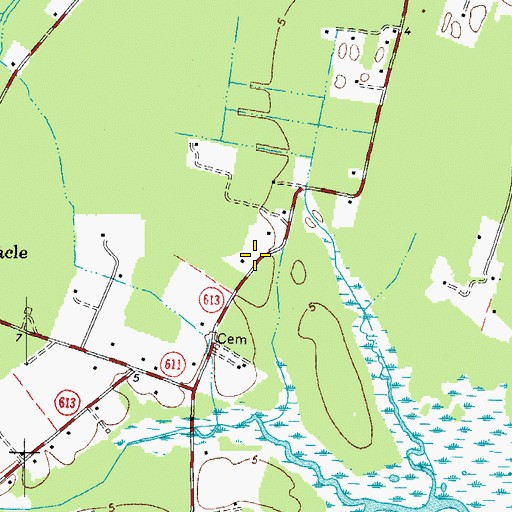 Topographic Map of Bowen - Sadler Cemetery, VA