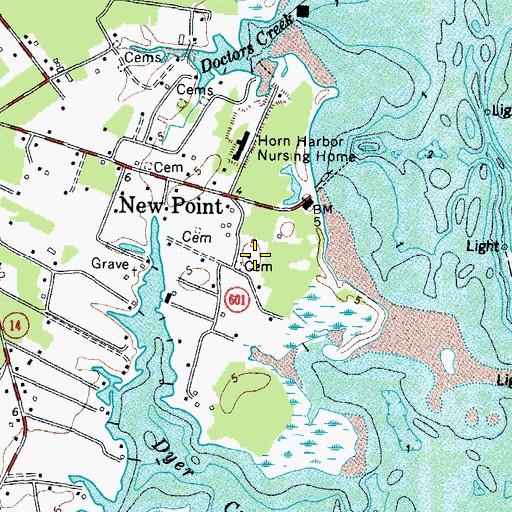 Topographic Map of Campground Cemetery, VA