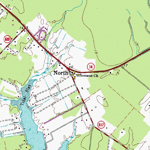 Topographic Map of Emmaus Cemetery, VA