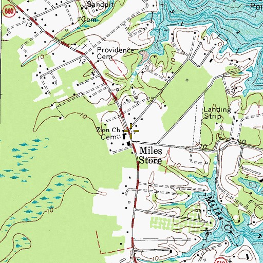 Topographic Map of Lawrenceville School (historical), VA