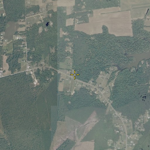 Aerial/Satellite Image of Mathews Chapel Cemetery, VA