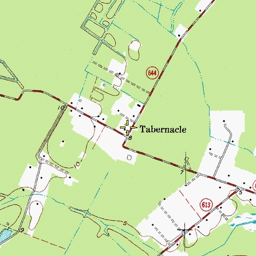 Topographic Map of Methodist Tabernacle, VA