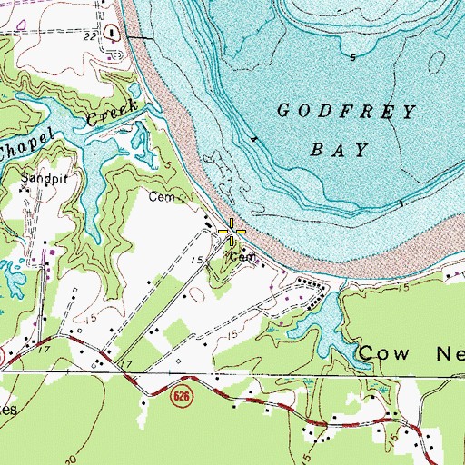 Topographic Map of Piankatank River Landing, VA
