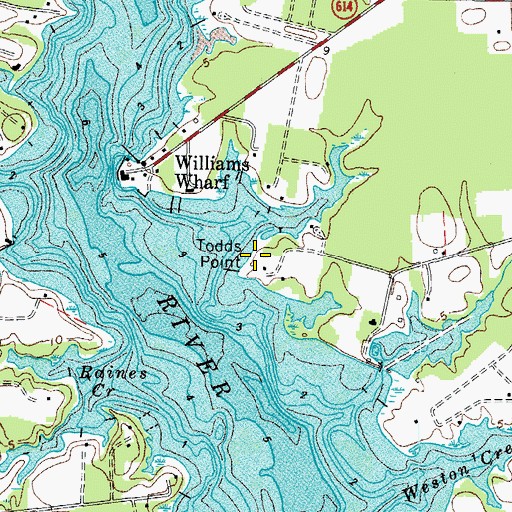 Topographic Map of Poplar Grove Cemetery, VA
