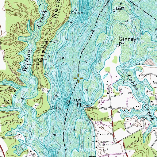 Topographic Map of Shipleys Ferry (historical), VA