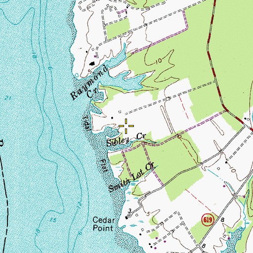 Topographic Map of Sibley Cemetery, VA