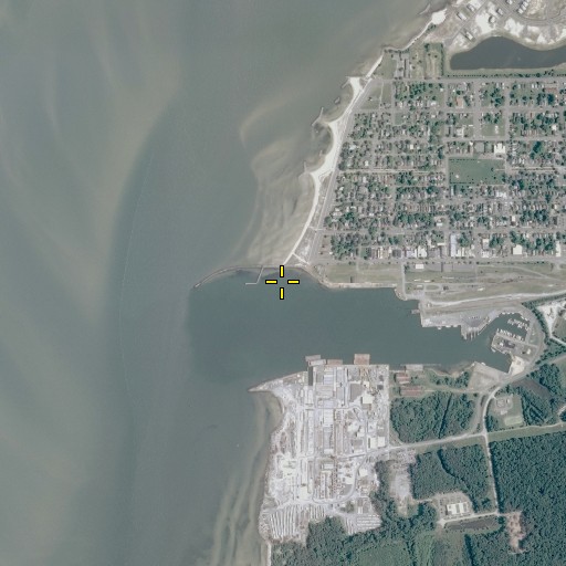 Aerial/Satellite Image of North Jetty Light, VA