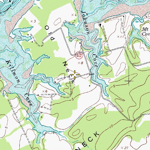 Topographic Map of Old Neck Landing, VA