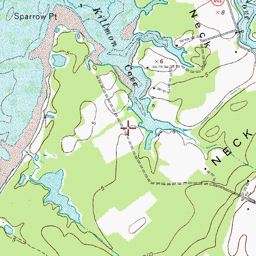 Topographic Map of Pleasant Cove Village, VA