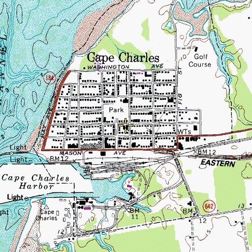 Topographic Map of Trinity Methodist Church, VA