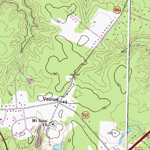 Topographic Map of Venter School (historical), VA