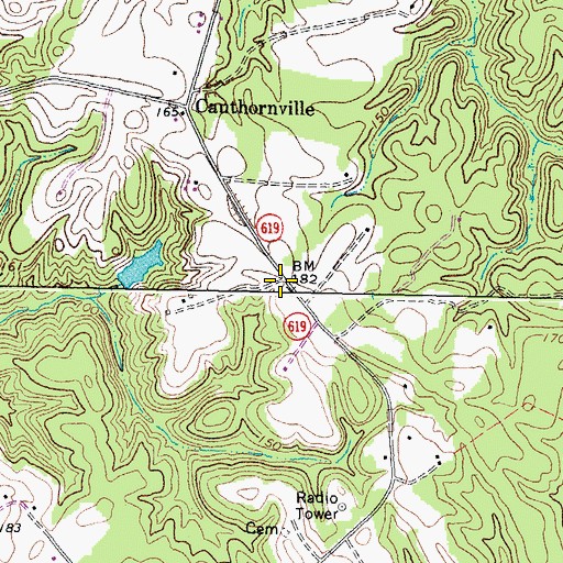 Topographic Map of Harmony School (historical), VA