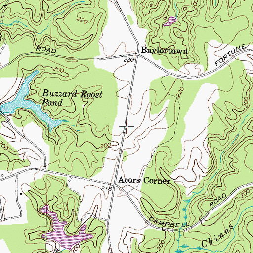 Topographic Map of Ann Webster Corner, VA