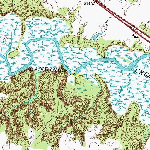 Topographic Map of Bakers Landing, VA