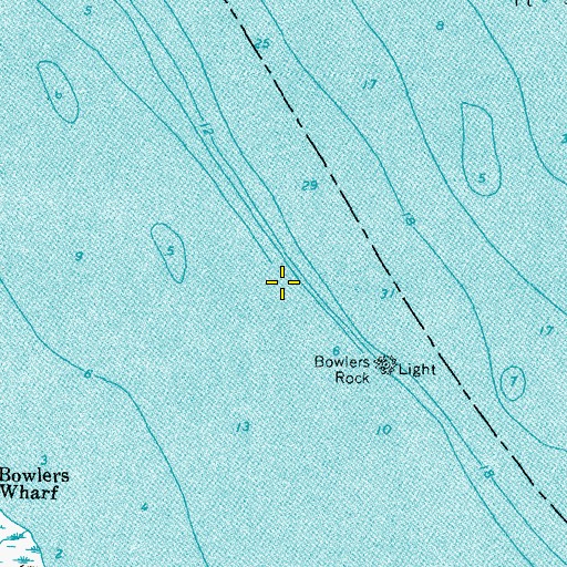 Topographic Map of Bowlers Ferry (historical), VA