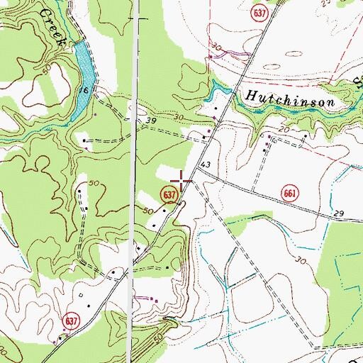 Topographic Map of Chance Post Office (historical), VA
