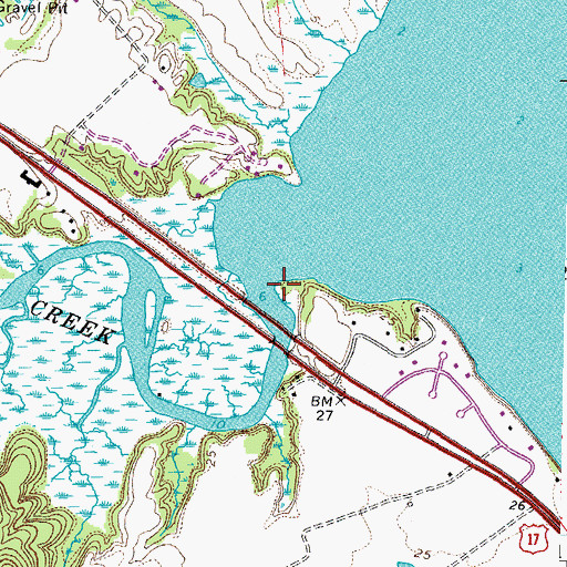 Topographic Map of Coopers Point, VA