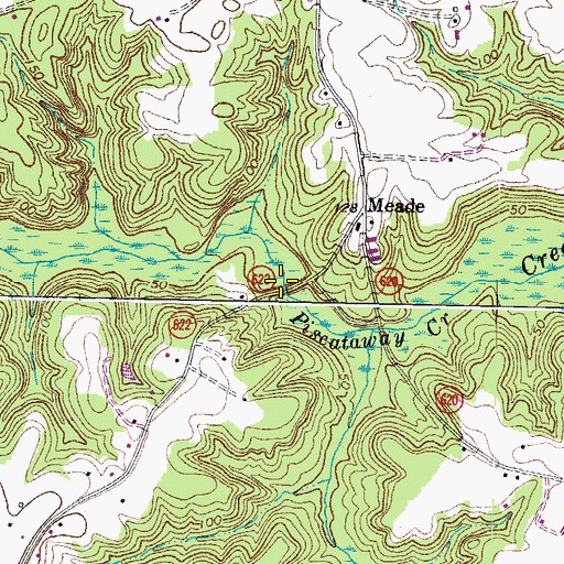 Topographic Map of Latane Mill (historical), VA