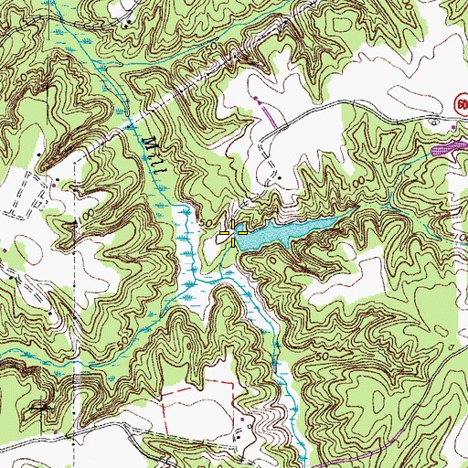 Topographic Map of Wares Mill (historical), VA
