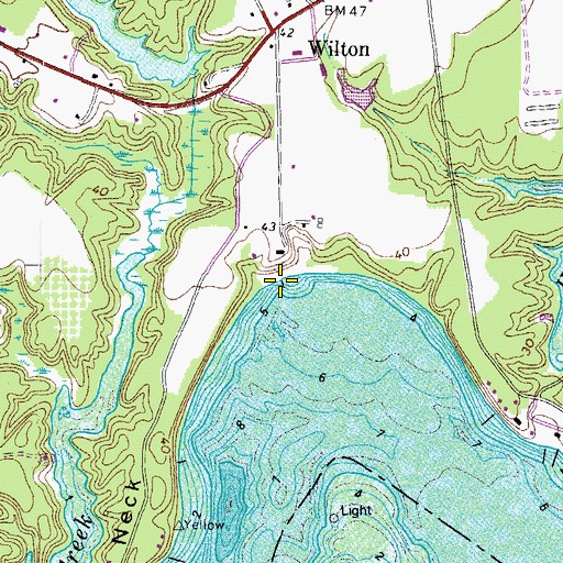 Topographic Map of Conrad Wharf (historical), VA