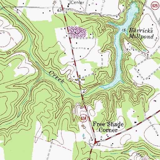 Topographic Map of Lancaster Training School (historical), VA