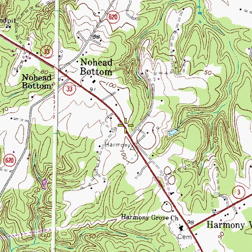 Topographic Map of Silver Hill School (historical), VA