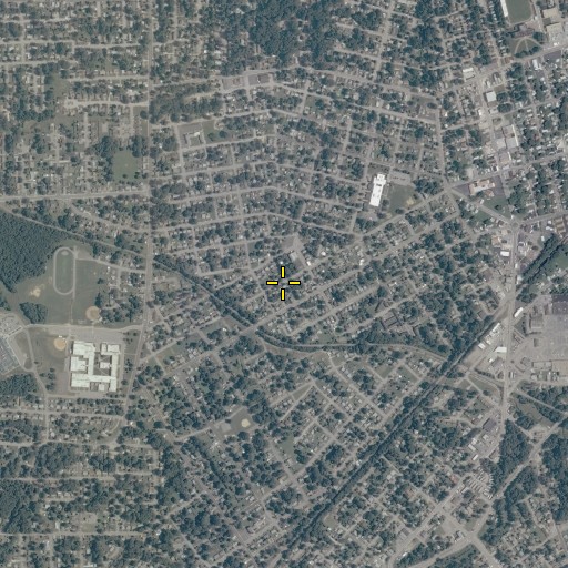 Aerial/Satellite Image of Church of God of South Hopewell, VA