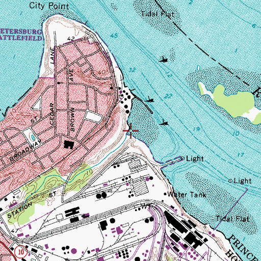 Topographic Map of Poythress Run, VA