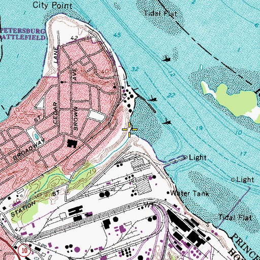 Topographic Map of Poythress Run, VA
