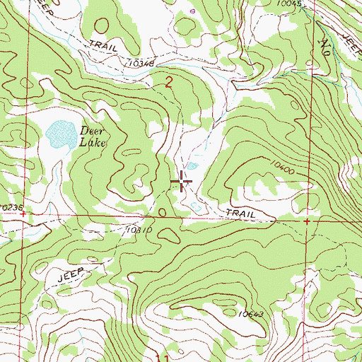 Topographic Map of Hip Roof Camp, CO