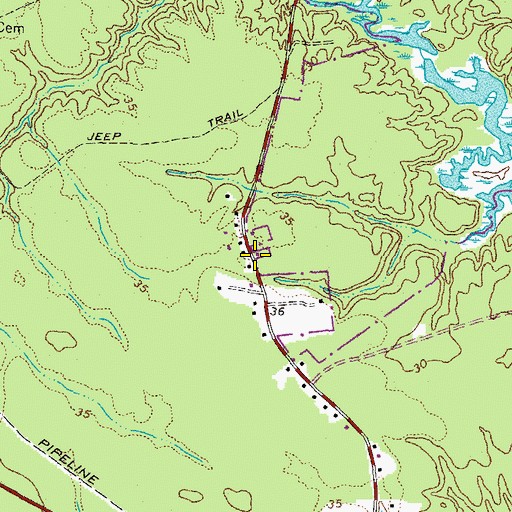 Topographic Map of Blanks Store, VA