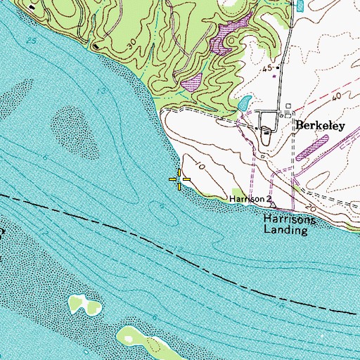 Topographic Map of Harrisons Point, VA