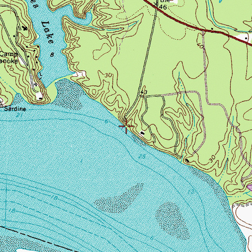 Topographic Map of Kimmages Wharf, VA