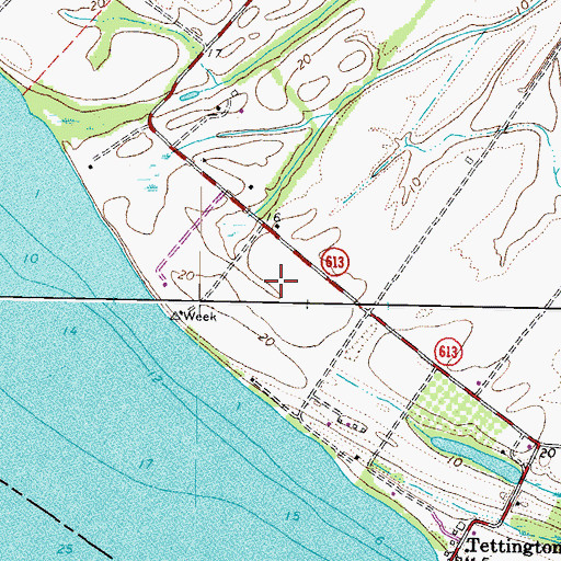 Topographic Map of Sandy Point Plantation (historical), VA