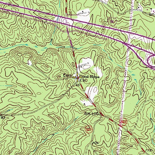 Topographic Map of Goodhope School (historical), VA