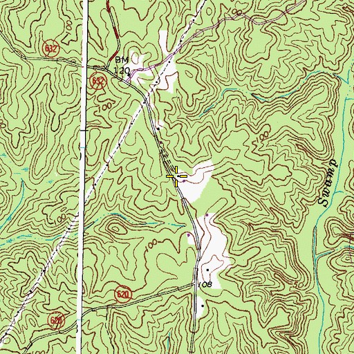 Topographic Map of One Eye School (historical), VA