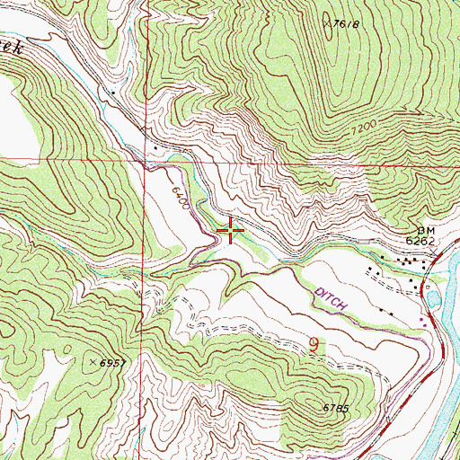 Topographic Map of Irrawaddy Creek, CO