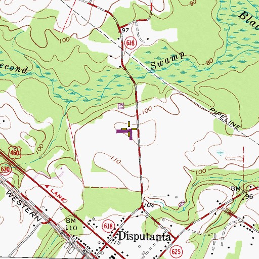 Topographic Map of David A Harrison Elementary School, VA