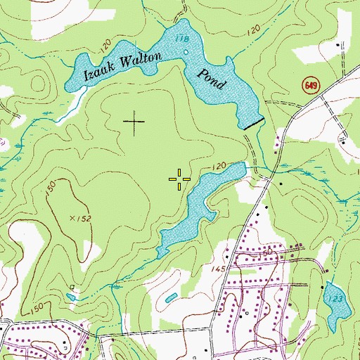 Topographic Map of Duck Woods, VA