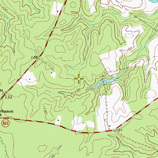 Topographic Map of Newville Cemetery, VA
