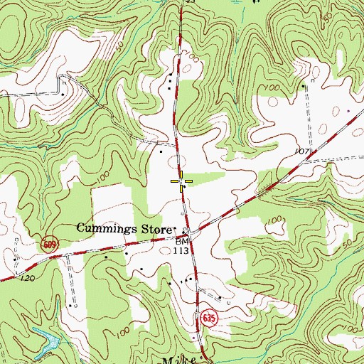 Topographic Map of Old Academy School (historical), VA