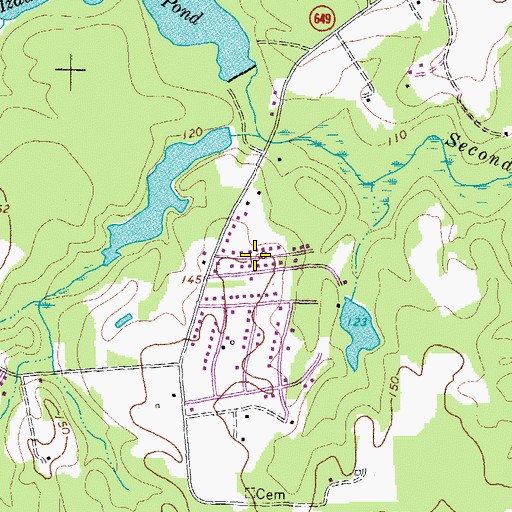 Topographic Map of Temple Estates, VA