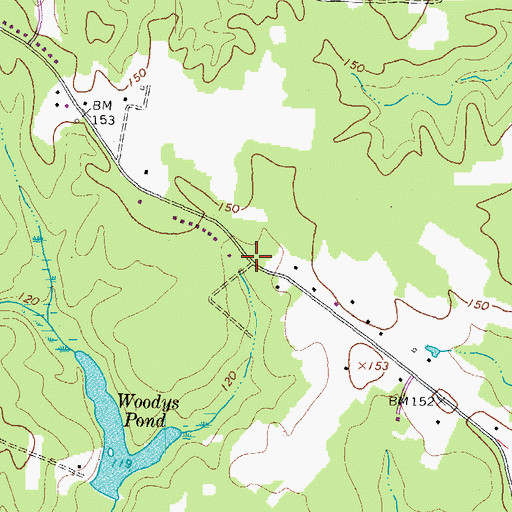 Topographic Map of Youngblood Acres, VA