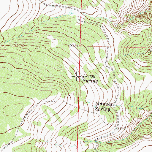 Topographic Map of Leroy Spring, CO