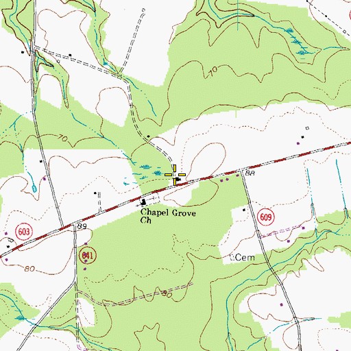 Topographic Map of Gay School (historical), VA