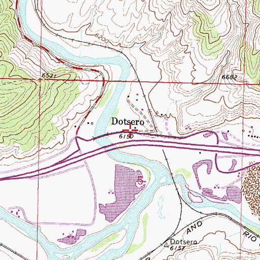 Topographic Map of Dotsero, CO